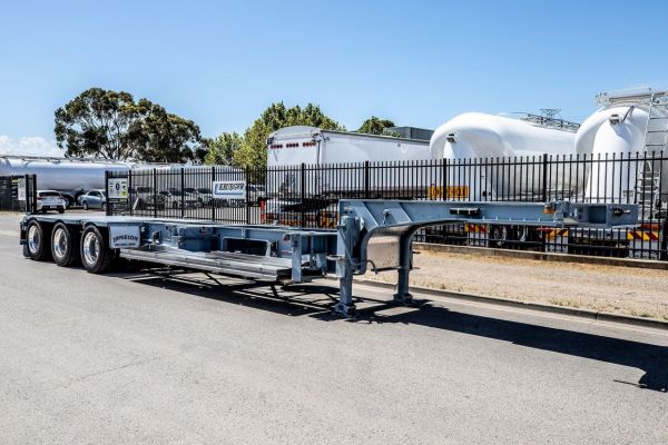 2024 JAMIESON DROP DECK SKELETAL TRAILER WITH AIRBAG CONTAINER L Drop Deck image