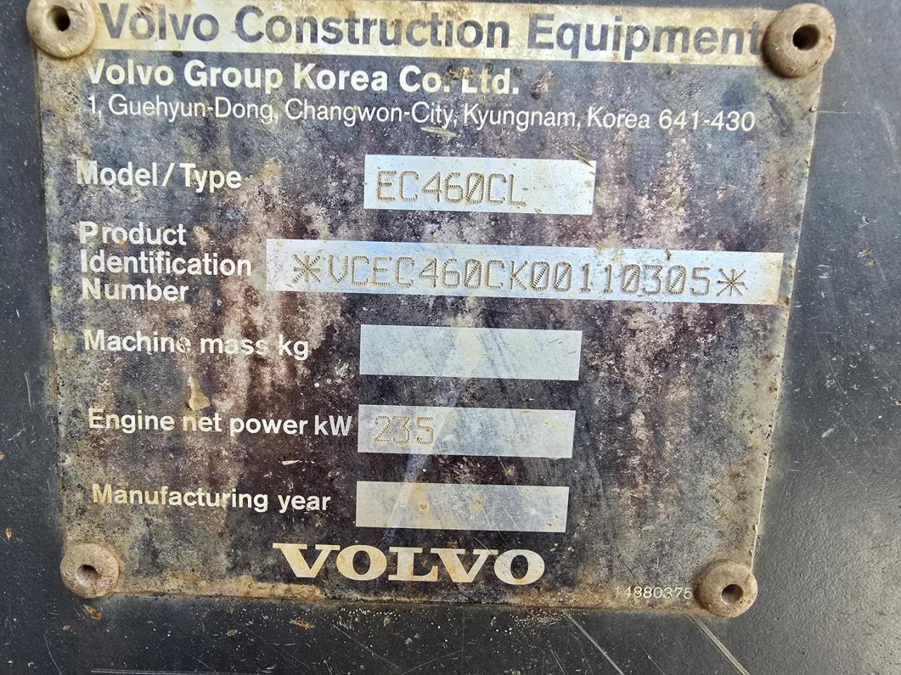 Image for 2008 Volvo EC460CL 24