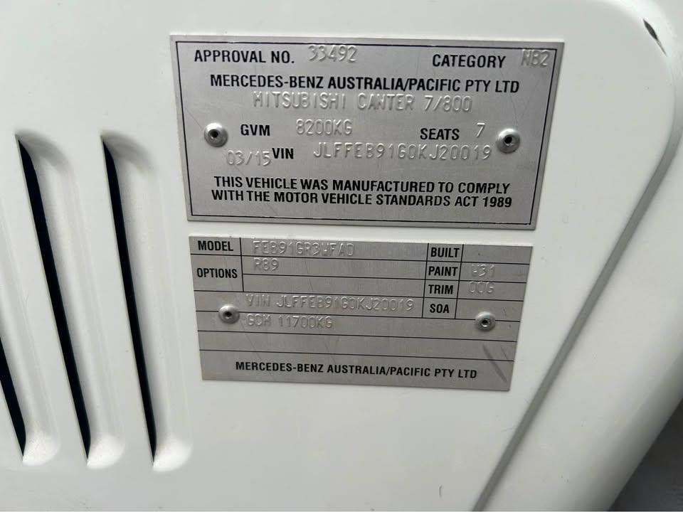 Image for 2015 MITSUBISHI FUSO CANTER 918 Curtain Sider 15