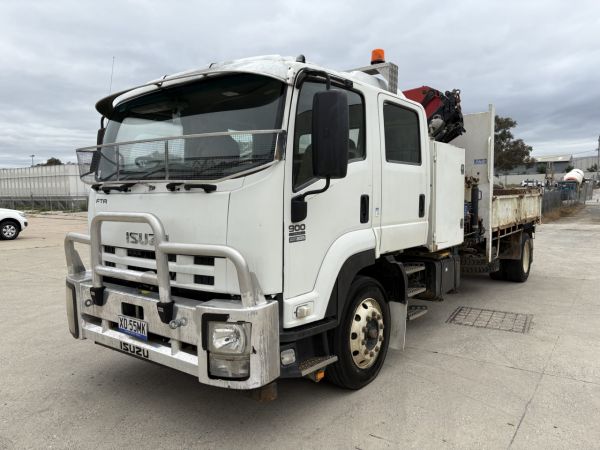 2014 Isuzu FTR 900 Crew Cab Tipper W/ Hiab Crane (Council Asset) image