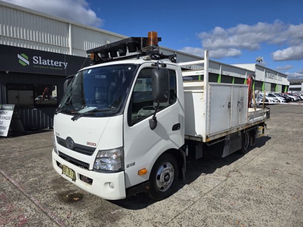 2013 Hino 300 616 4x2 Service Truckw/Crane (Auto) (Council Asset) image