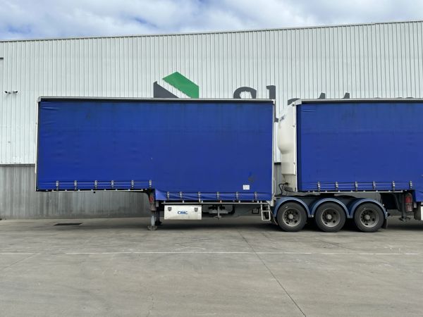 2023 CIMC VG-S3 Drop Deck Tri-Axle Curtainside A Trailer With Mezzanine image