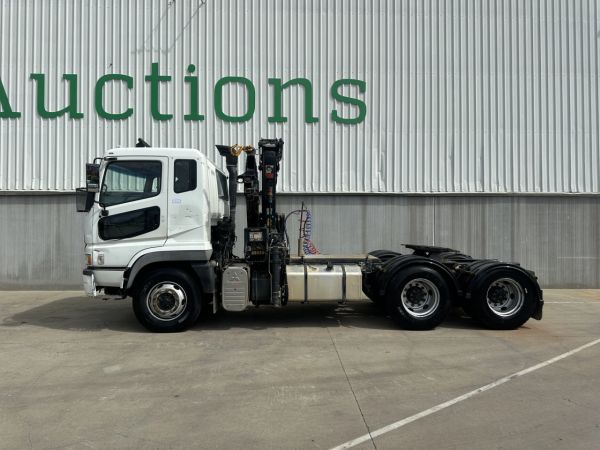 2010 Mitsubishi Fuso FV500 6x4 Prime Mover With Crane image