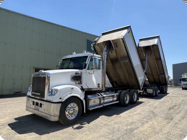 2018 Freightliner Coronado FLX (6x4) Tipper Truck & Maxitrans Dog 4A Quad Axle Tipper Trailer image