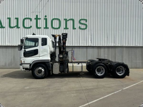2010 Mitsubishi Fuso FV500 6x4 Prime Mover With Crane image
