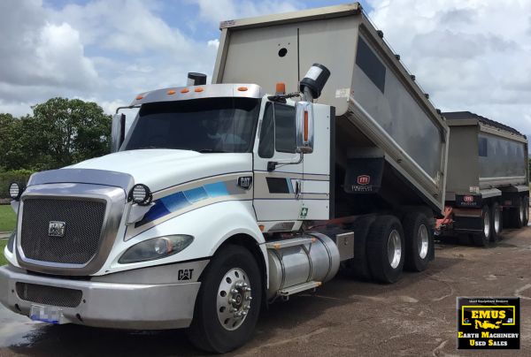 2015 Cat 630 Tipper Truck & 2017 Muscat Quad Trailer, E.M.U.S TS919 image