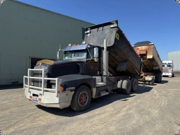 1988 Kenworth T600A (6x4) Tipper & 2002 Macol 3A Dog Tipper Trailer image