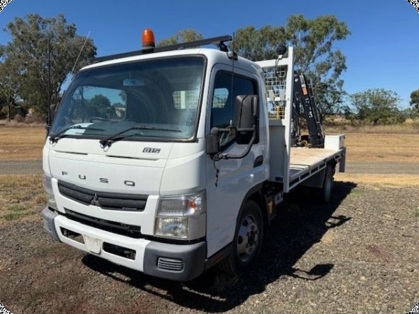 Mitsubishi Fuso Canter 815 Flat Bed with Crane (Ex-Coates Hire: In Situ) image