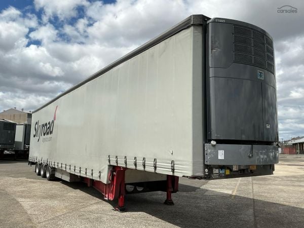2021 Vawdrey VBS30D Tri Axle Drop Deck Refrigerated Curtainside Trailer image