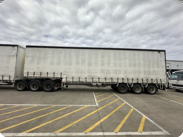 2008 Vawdrey VB-S3 Tri-Axle Drop Deck Curtainside B Trailer With Mezzanine image
