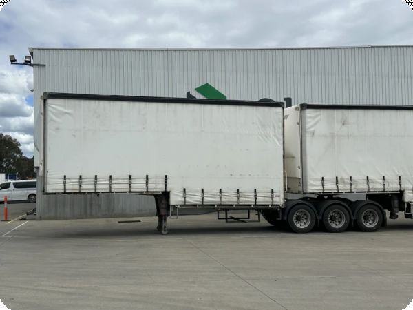 2007 Vawdrey VB-S3 Tri-Axle Drop Deck Curtainside A Trailer With Mezzanine image