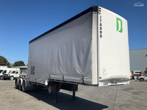 2009 Maxitrans ST3 A and B Trailer Tri Axle Drop Deck Curtainsider Combination image