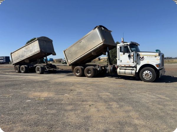 2007 Iveco International Eagle Tipper and 2000 ITT Dog Trailer image