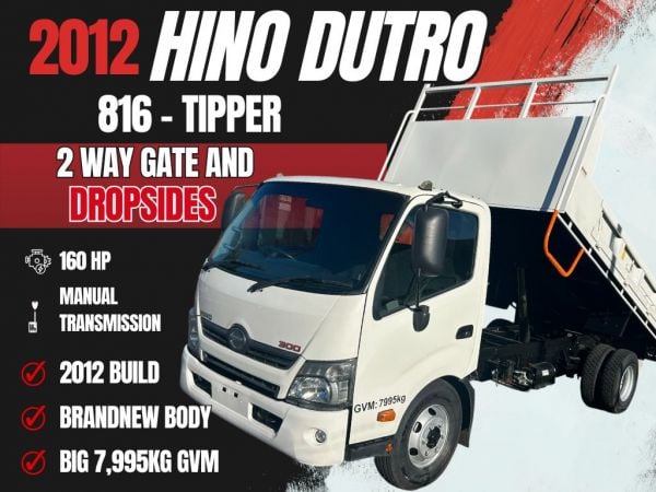 2012 Hino Dutro 816 Tipper image
