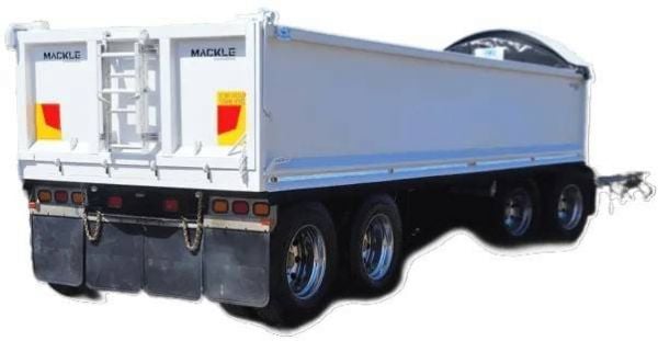 NEW MACKLE HARDOX TIPPER BODY AND ELECTRIC TARP TO SUIT QUAD TRAILER (Pick up or Shipped) image