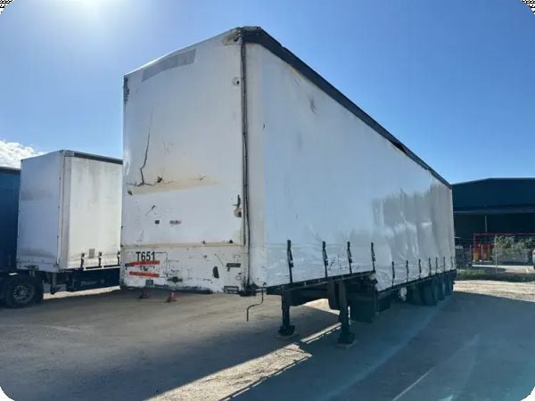 2003 Vawdrey VB S3 Drop Deck Mezzanine Curtainsider B Trailer image