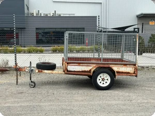 2008 Pakenham Trailers 7x5 Single-Axle Box Trailer With Cage (Council Asset) image