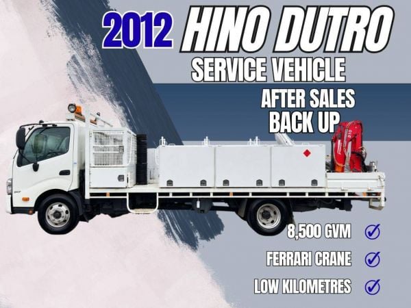 2012 Hino 300 917 Ferrari Crane - Service Vehicle/Tray image